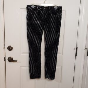 Free People velvet polka dot skinny pants size 29